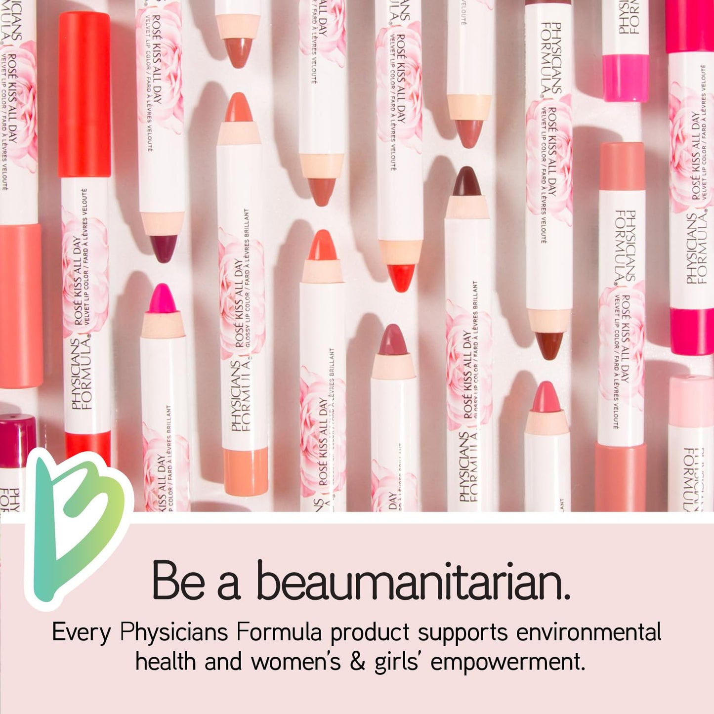 Physicians Formula Rosé Kiss All Day Glossy Lipstick Lip Color Makeup, Red Blush Blushing Mauve | Dermatologist Tested, Clinicially Tested Beauty & Personal Care Physicians Formula