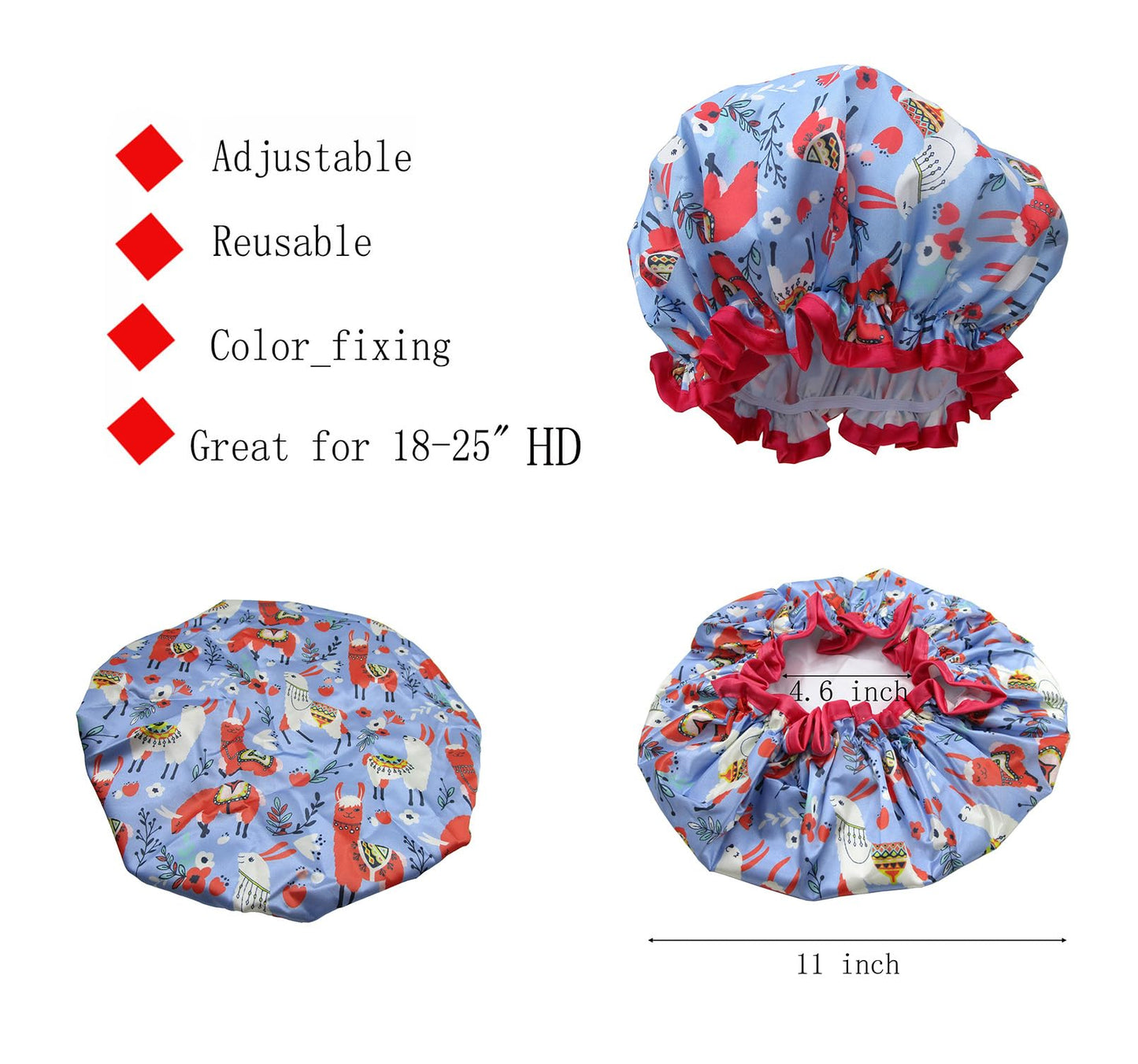 1 Pcs Waterproof Shower Cap for Women,Hair Treatment Bath Cap for Girls Spa Home Use,Travel and Hair Salon … Beauty & Personal Care ZKLLGHE