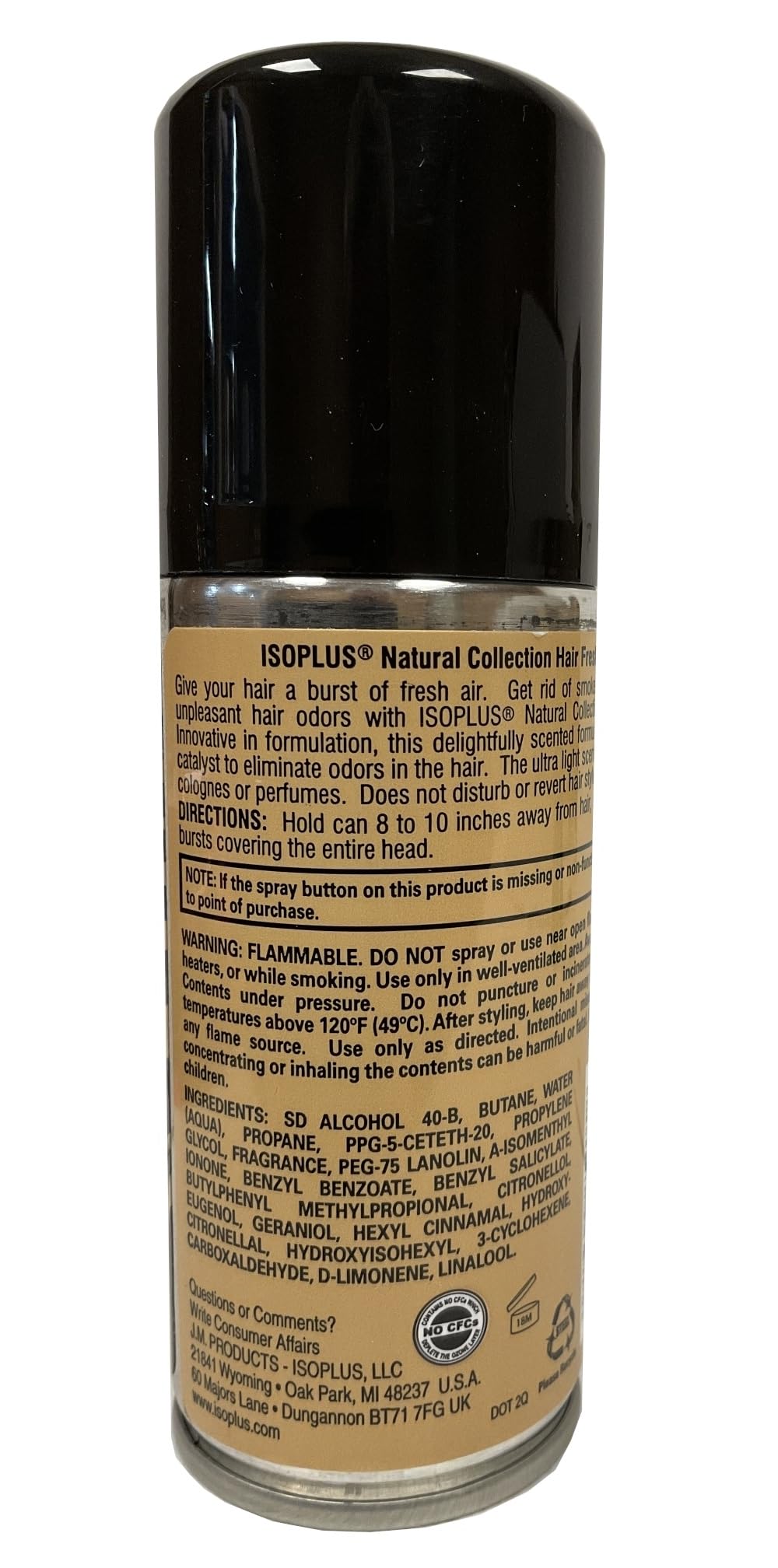 Isoplus Natural Collection Hair Freshener 2 oz. Beauty & Personal Care Isoplus