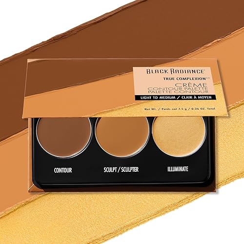 Black Radiance True Complexion Crème Contour Palette, Defines, Sculpts, Highlights - Light to Medium Beauty & Personal Care Black Radiance