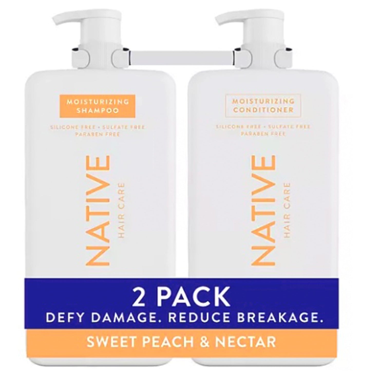 Native Sweet Peach & Nectar Shampoo & Conditioner, 34 Fl. Oz. - Pack Of 02. Beauty & Personal Care Native