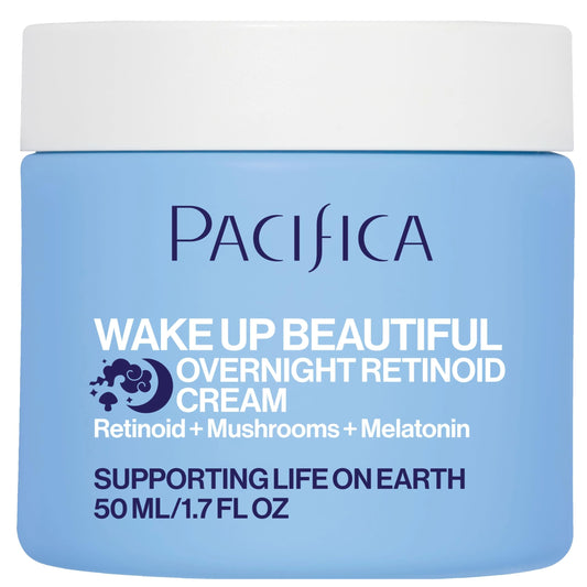 Pacifica Wake Up Beautiful Retinoid Night Cream - Overnight Anti-Aging Moisturizer with Hyaluronic Acid & Melatonin, Reduces Wrinkles & Fine Lines Beauty & Personal Care Pacifica