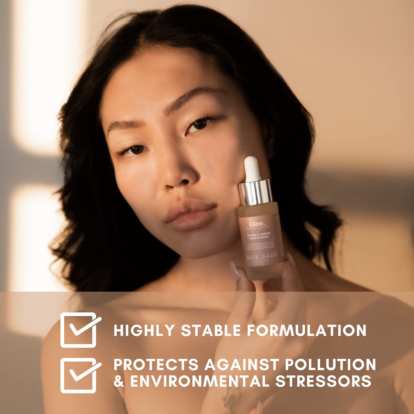 Blue Sage Vitamin C + Rosehip Glow up Daily Facial Serum | Natural Anti-Aging Skin Care Face Serum - Hyaluronic Acid, Witch Hazel and Glycolic Acid Beauty & Personal Care Blue Sage