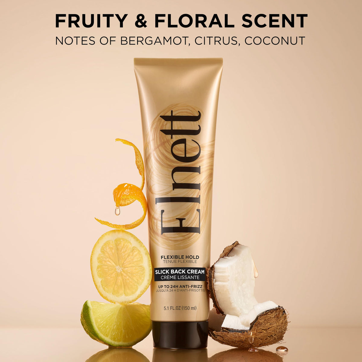 L'Oreal Paris Elnett Slick Back Styling Cream, Anti-Frizz Hair Cream for Flexible Hold, Frizz Control, Polished Shine and Slick Finish, 5.1 Fl Oz Beauty & Personal Care L'Oreal Paris