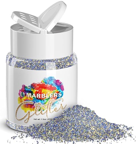 MARBLERS Holographic Glitter [Gold Splash Blue] 1.5oz (42g) | Fine | Non-Toxic, Vegan, Cruelty-Free | Face, Body, Eyeshadow, Hair, Festival, Party Beauty & Personal Care MARBLERS