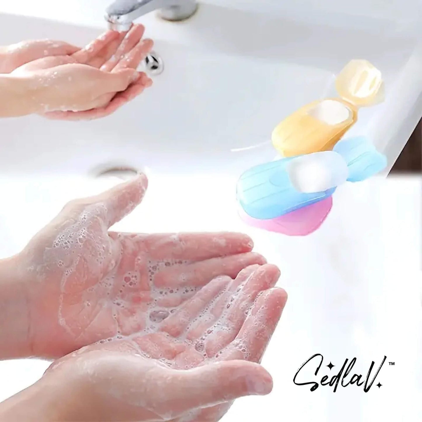 SEDLAV 10 Pack Portable Disposable Soap Paper - Travel Soap Sheets for Hand Washing, Scented Paper Soap for Traveling, Material Beauty & Personal Care SEDLAV