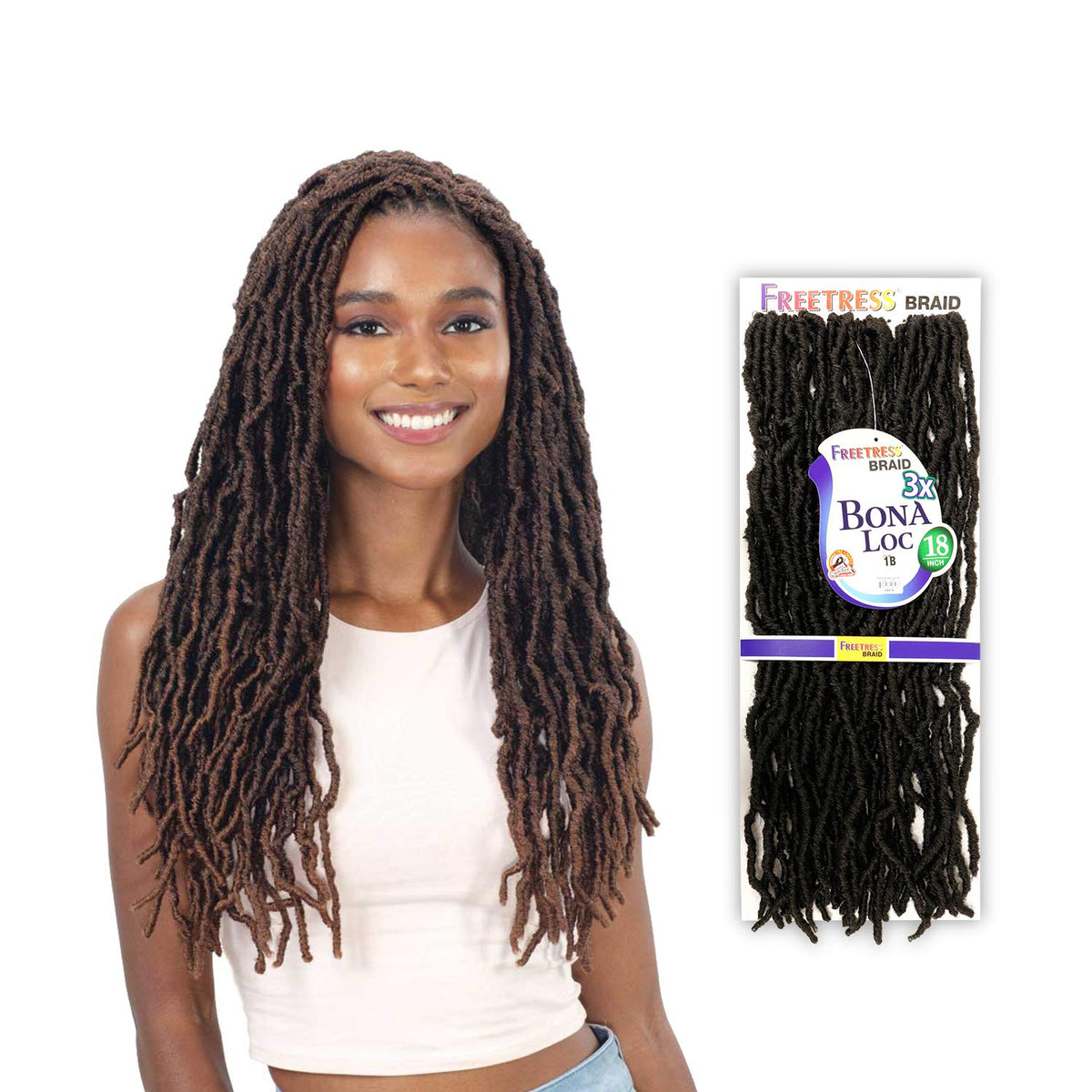 FreeTress Crochet Braids 3X Bona Loc 18" (T27)