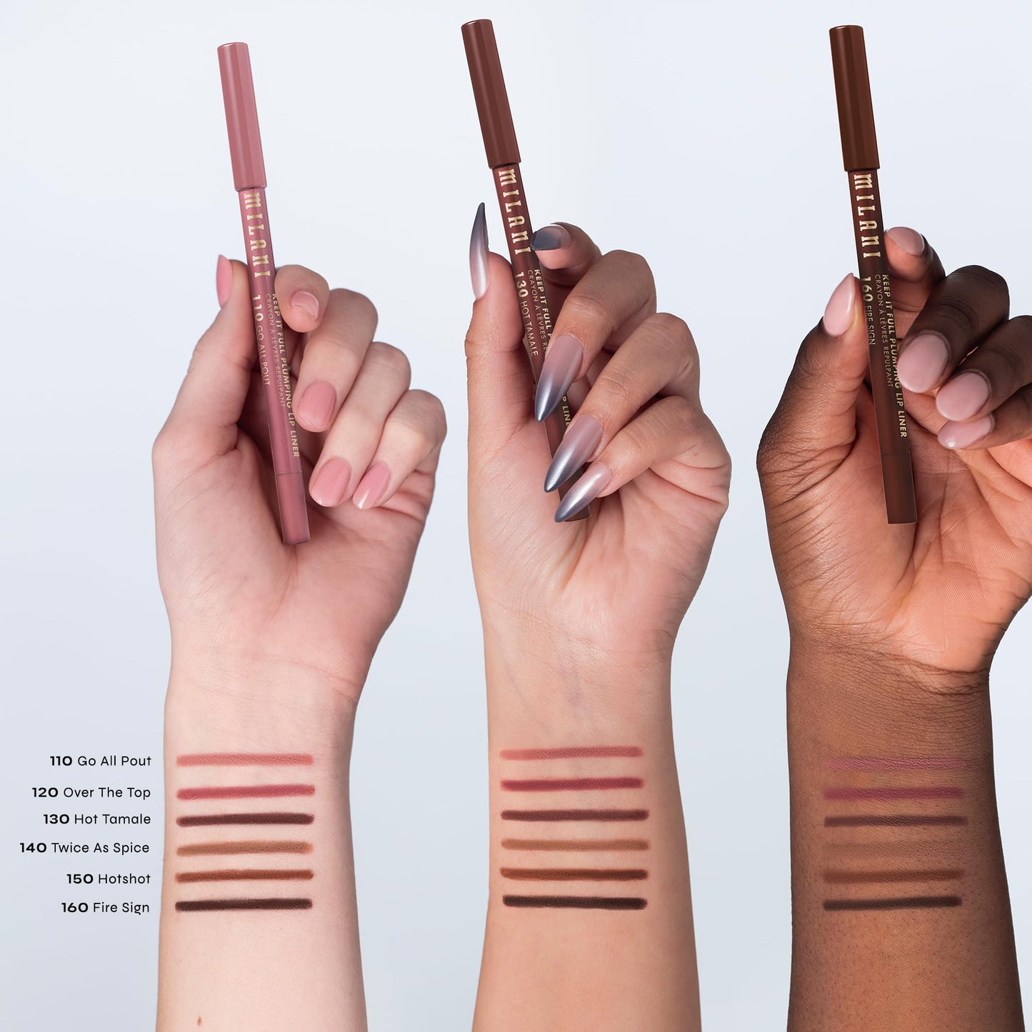Milani Keep It Full Plumping Lip Liner - Long-Lasting Creamy Pencil for Visibly Fuller Lips - 8-Hour Wear with Chili Extract & Maxi-Lip - Vegan Beauty & Personal Care Milani