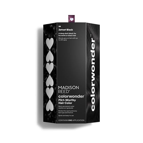 Madison Reed ColorWonder Demi-Permanent Hair Color Kit - 2N Deep Dark Black (Jetset Black) | Blends Up to 25% Gray, Lasts 25 Washes, Ammonia-Free Beauty & Personal Care Madison Reed
