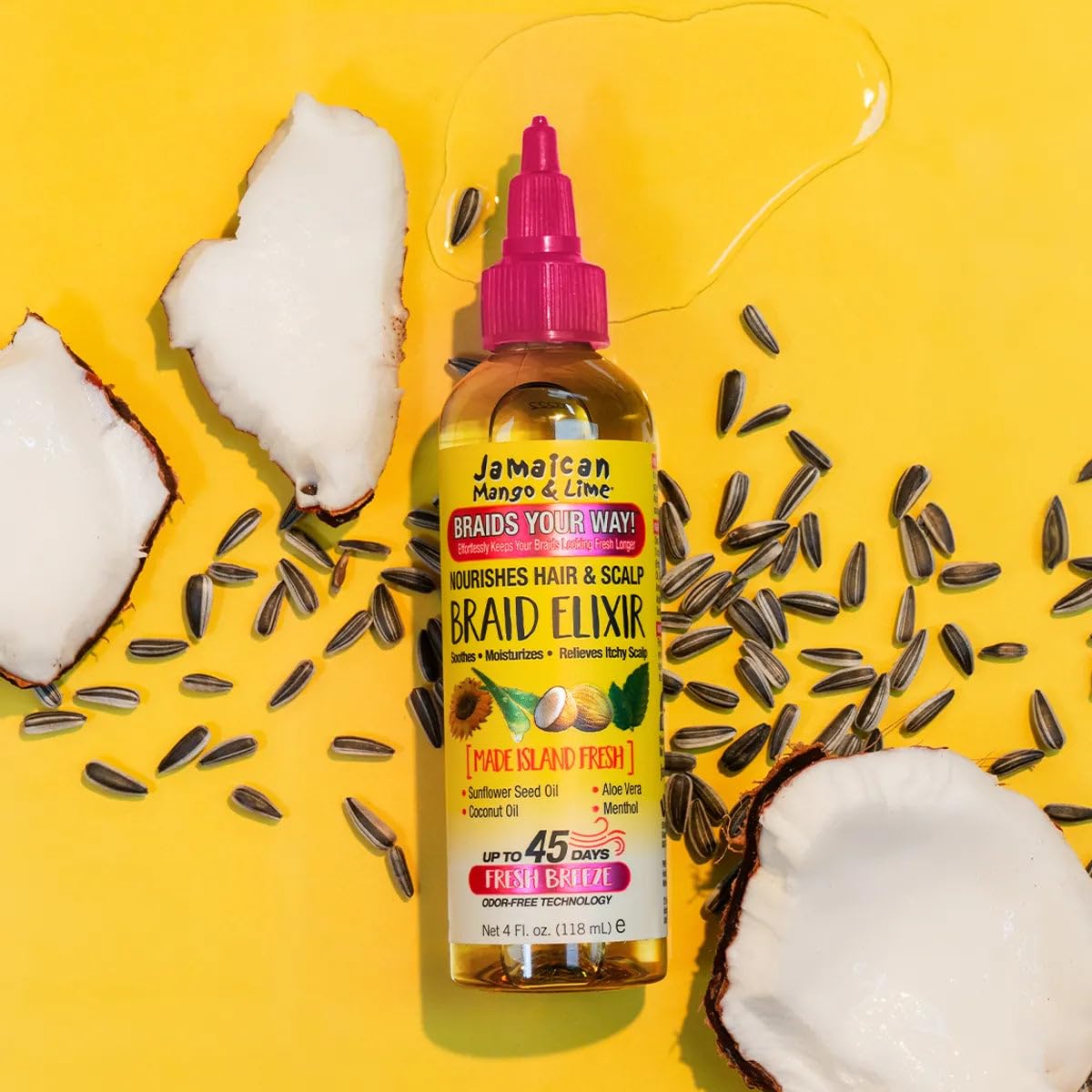 Jamaican Mango & Lime Braids Your Way Elixir - Lightweight Nourishing Oil for Boho Braids, Locs & Twists - Hydrating Scalp Treatment for Protective