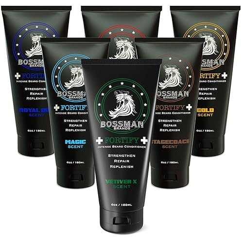 Bossman Beard Conditioner Variety Pack - Softener and Moisturizer Beard Grooming Care Kit for Men - Beard Cream and Lotion - Made in USA - 6 Scents Beauty & Personal Care Bossman