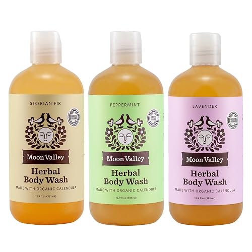 Moon Valley Organics Herbal Body Wash, Lavender, Peppermint, Siberian Fir, All Natural Ingredients, No Parabens, Vegan, Moisturizing Essential Oils Beauty & Personal Care Moon Valley Organics