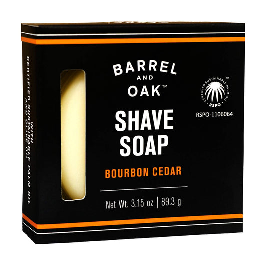 Barrel and Oak - Classic Shave Soap, Men's Shaving Soap, Conditioning Shave Soap, Cleanses & Moisturizes, Rich Lather for Traditional Wet Shave Beauty and Personal Care Barrel & Oak
