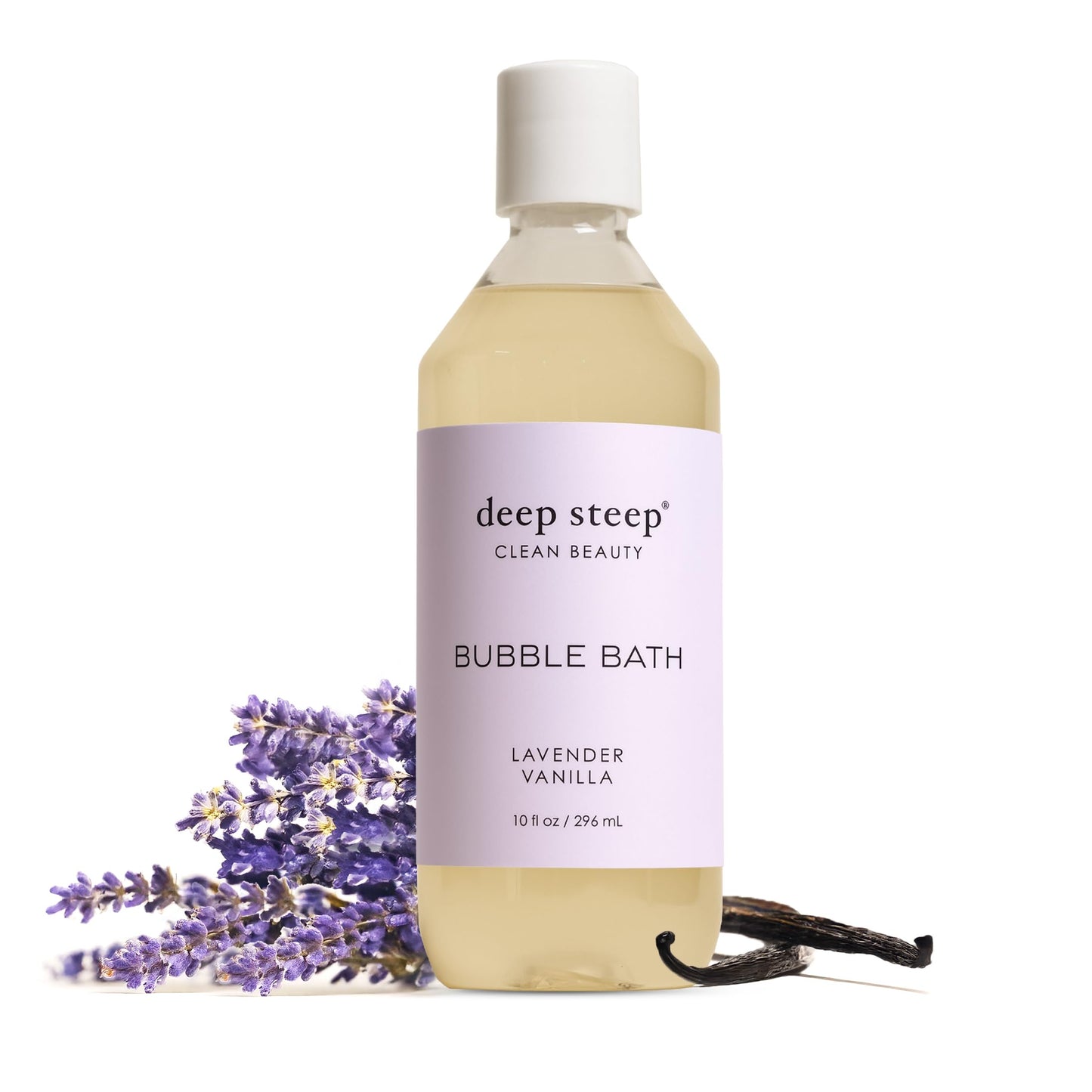 Deep Steep Bubble Bath, Lavender Vanilla, 10 oz - Soothing Soak with Shea Butter, Argan Oil, Aloe Vera & Coconut Oil - Vegan, Sulfate-Free Beauty and Personal Care Deep Steep