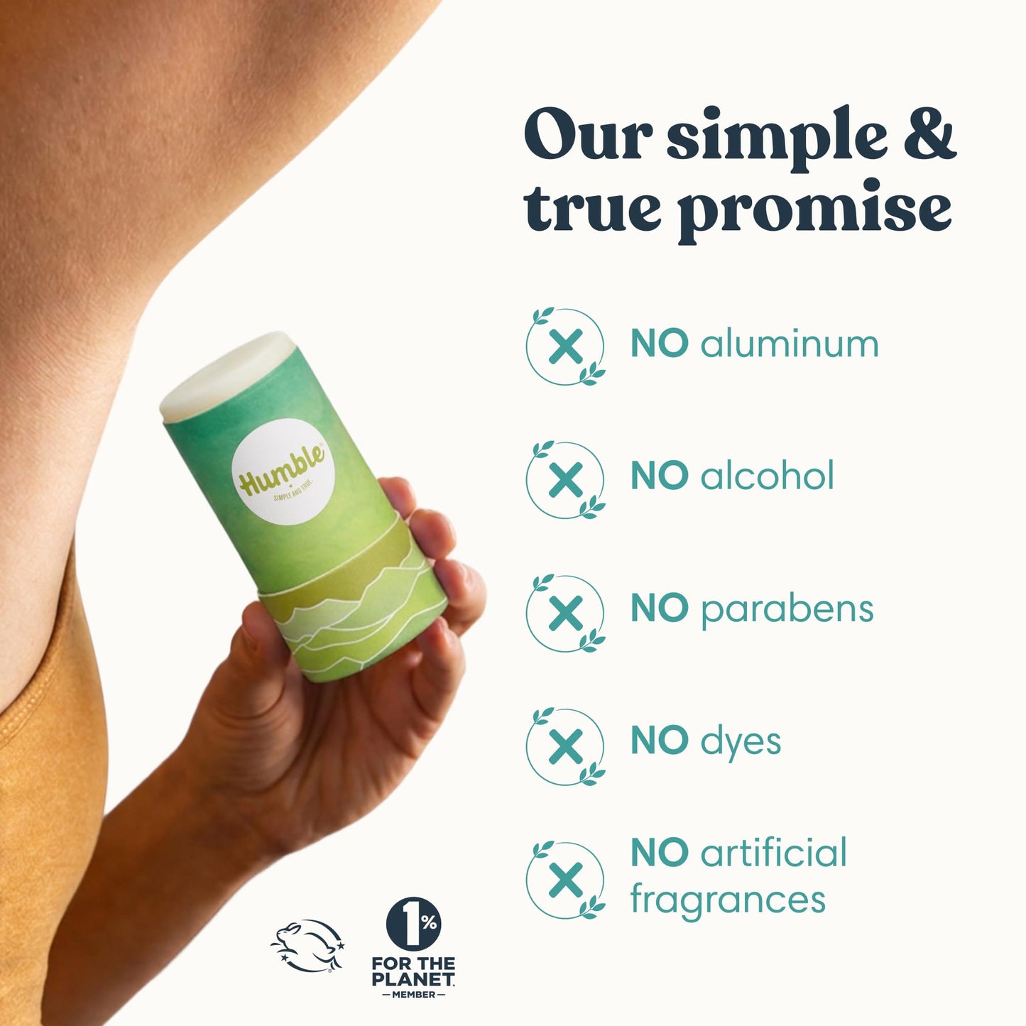 HUMBLE BRANDS Deodorant Stick, Bergamot & Ginger - Aluminum-Free Deodorant for Women & Men with Baking Soda, Essential Oils & Beeswax - Underarm Beauty and Personal Care HUMBLE SIMPLE AND TRUE.