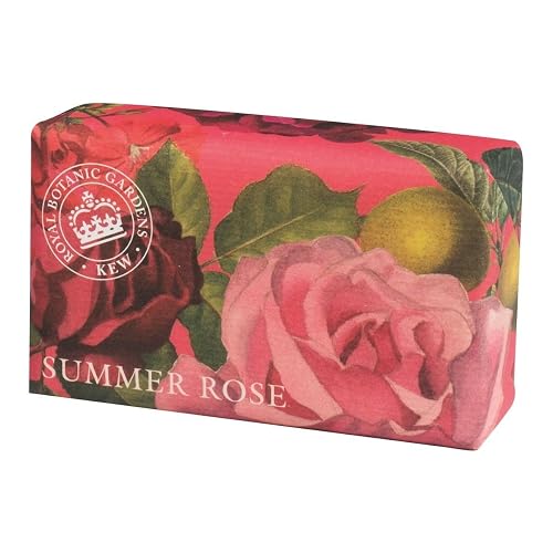 The English Soap Company Royal Botanical Gardens Kew Wrapped Soap Bar, Summer Rose Scent 240g Beauty & Personal Care The English Soap Company