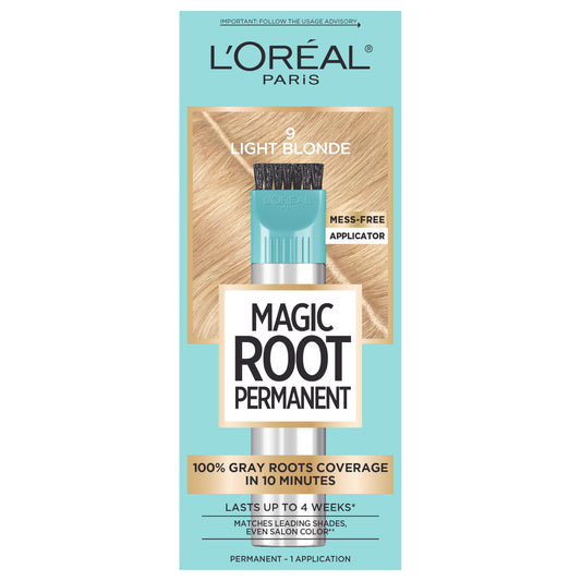 L'Oreal Paris Magic Root Rescue 10 Minute Root Hair Coloring Kit, Permanent Hair Color with Quick Precision Applicator, 100 percent Gray Coverage, 9 Beauty & Personal Care L'Oreal Paris