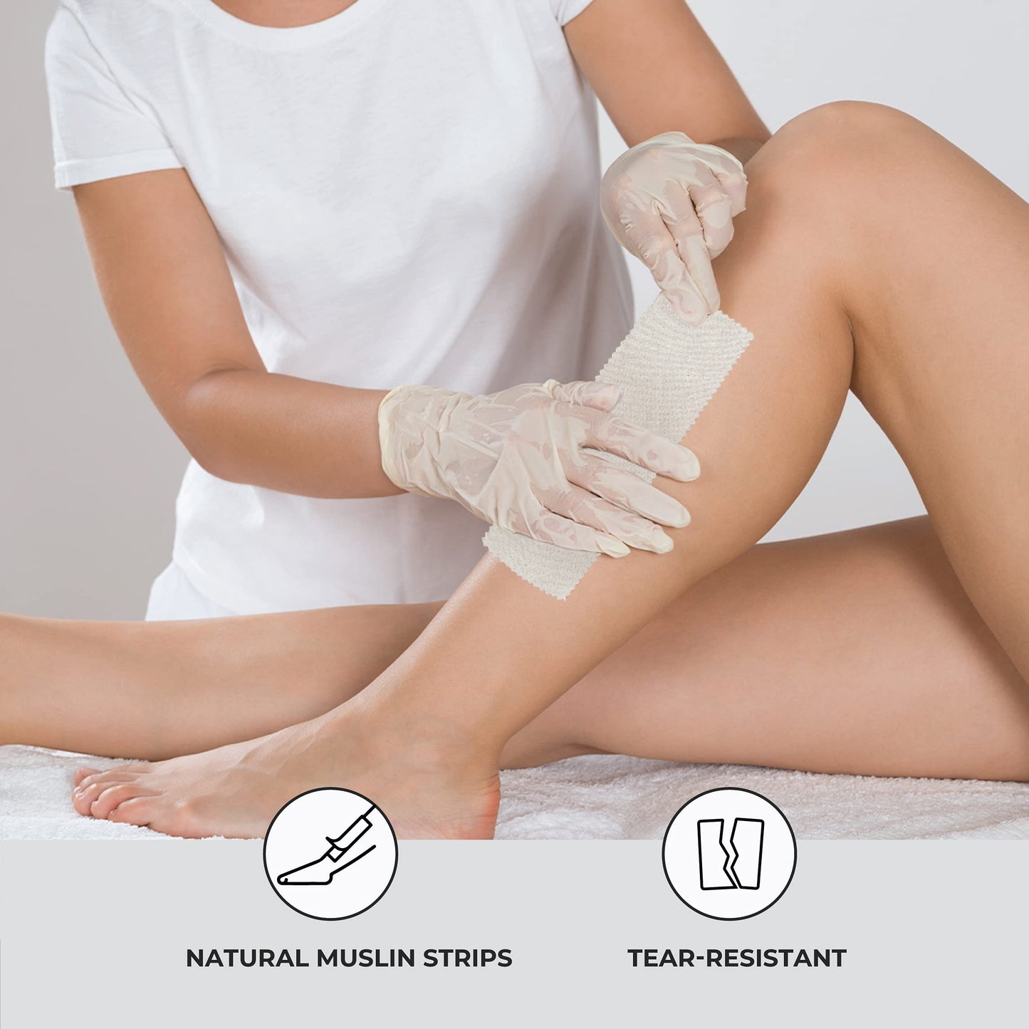 ForPro Natural Muslin Epilating Strips, Tear-Resistant, Pre-Cut Strips for Hair Removal, 3” W x 9” L, 100-Count Beauty and Personal Care ForPro Professional Collection