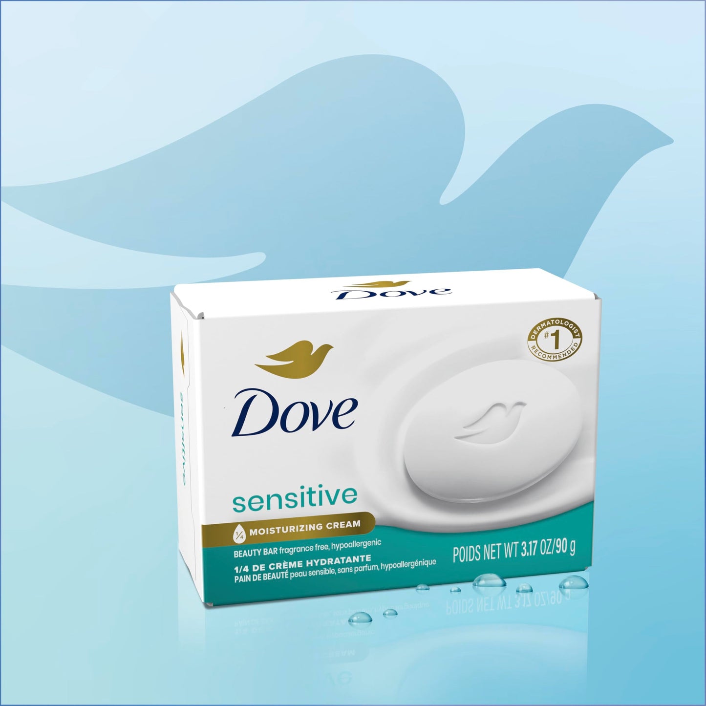 Dove Beauty Bar Soap Sensitive 2 Count for Sensitive Skin, Fragrance Free and Hypoallergenic 3.75 oz Beauty & Personal Care Dove