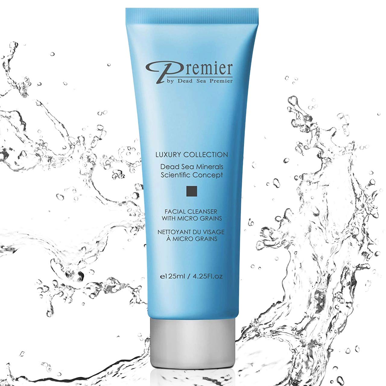 Premier Dead Sea Facial Cleanser with Micro Grains, Luxury collection foaming face wash, daily use skin care, nondrying, anti-aging Skin Care Beauty & Personal Care Premier
