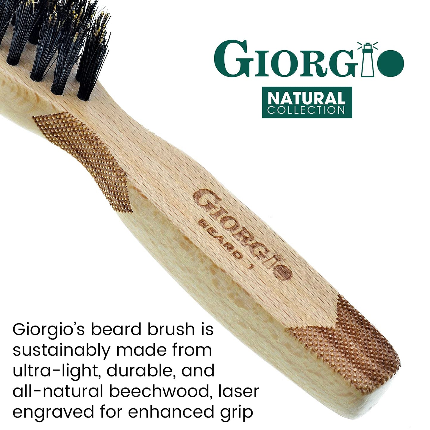 Giorgio G87IVY 2.5 Inch Men's Folding Pocket Comb Ivory - For Hair, Beard Grooming and Styling - Flexible Cellulose, Saw-cut & Hand Polished + 6 Inch Beauty and Personal Care GIORGIO