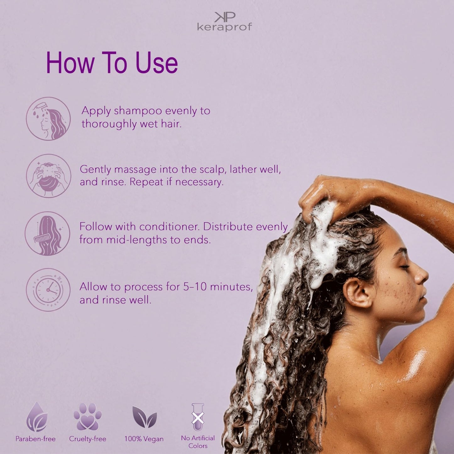 KeraProf Keratin Hair Care Set, Shampoo, Conditioner, Hair Mask, Crystal Shine Serum, Moisturizing and Smoothing Treatment for All Hair Types, 4 Piece Beauty & Personal Care Keraprof