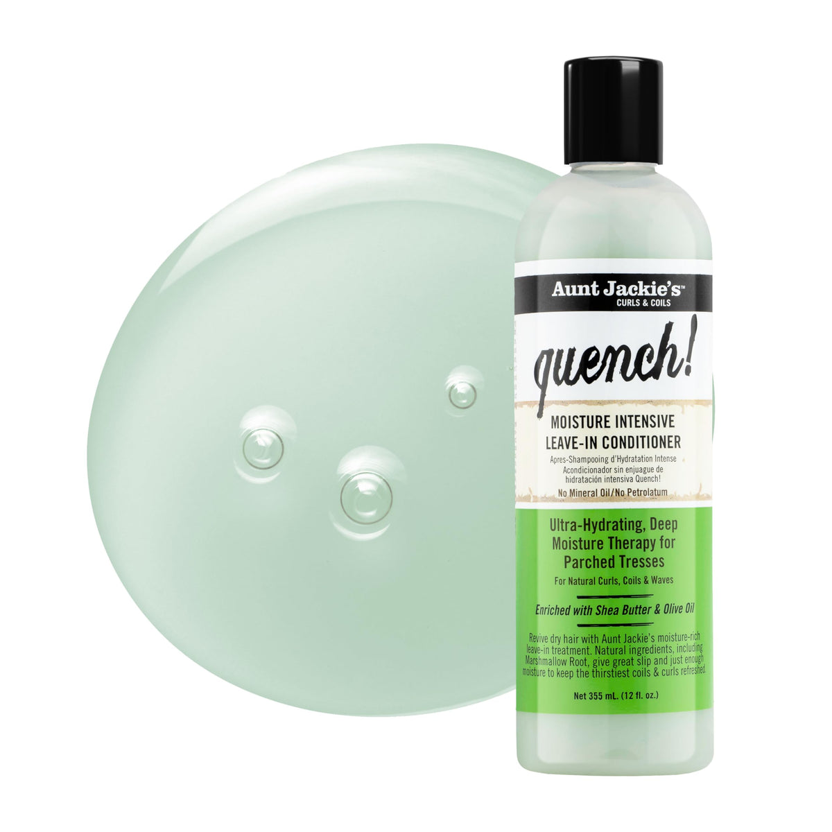 Aunt Jackie's Curls & Coils Quench! Moisture Intensive Leave-In Conditioner, 12 oz (Pack of 3) Beauty & Personal Care Aunt Jackie's
