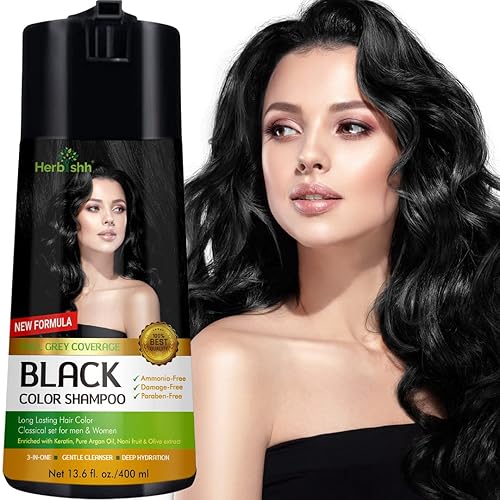 Herbishh Color Enriched Shampoo for Gray Hair - Long Lasting Hair Dye Formula and Conditioner (Golden Brown) Beauty & Personal Care Herbishh