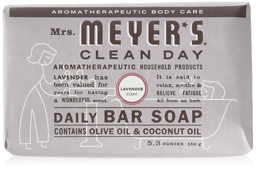 Mrs Meyers Bar Soap Hard 5.3oz Lavender Scent, 12 Count Beauty & Personal Care Mrs. MEYER'S