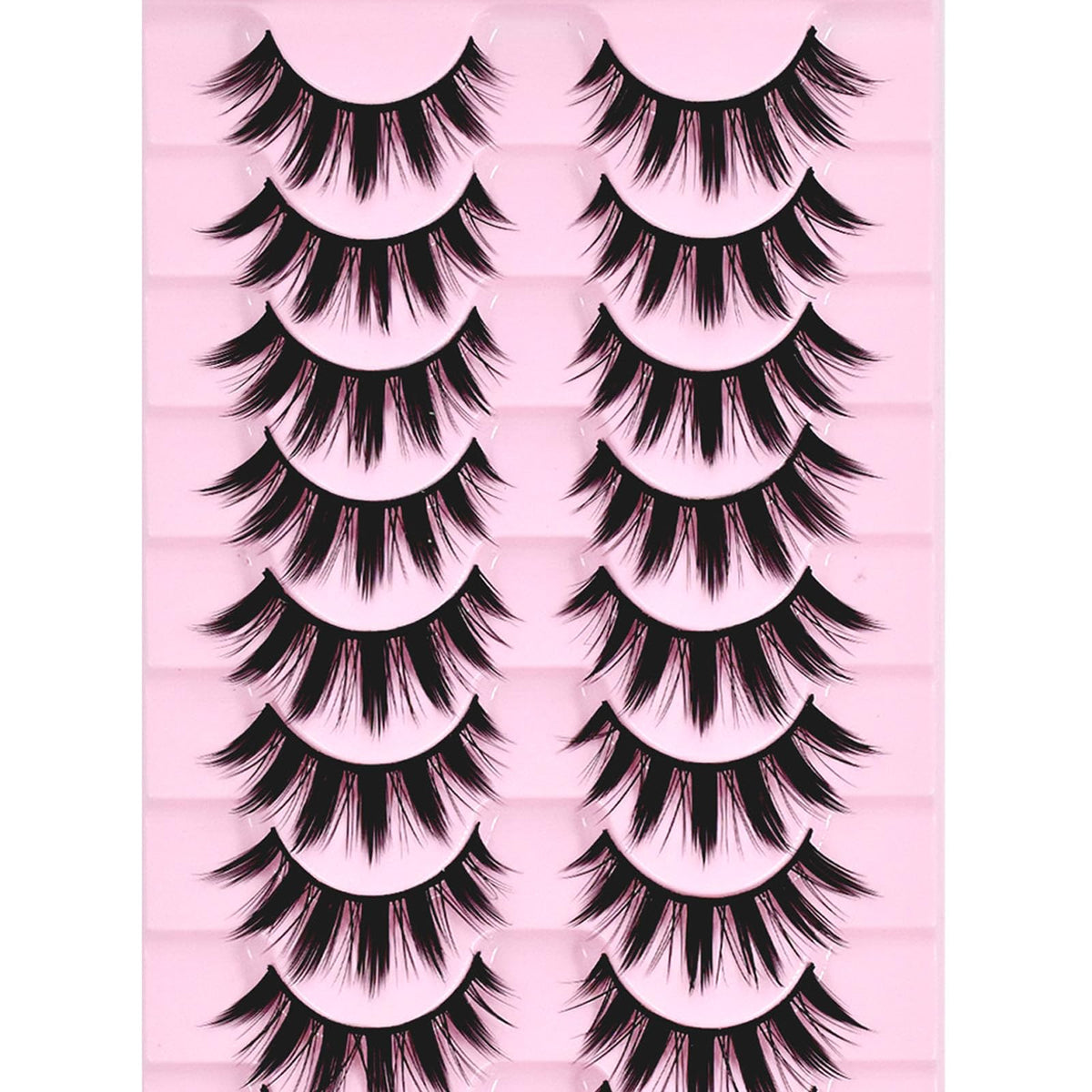 10 Pairs Manga Lashes Anime Cosplay Lashes Spiky Manga Style Lashes Janpanese 16mm Extension Natural Manhua Doll Eye Lashes Halloween/Party Makeup Beauty & Personal Care AUGENLI