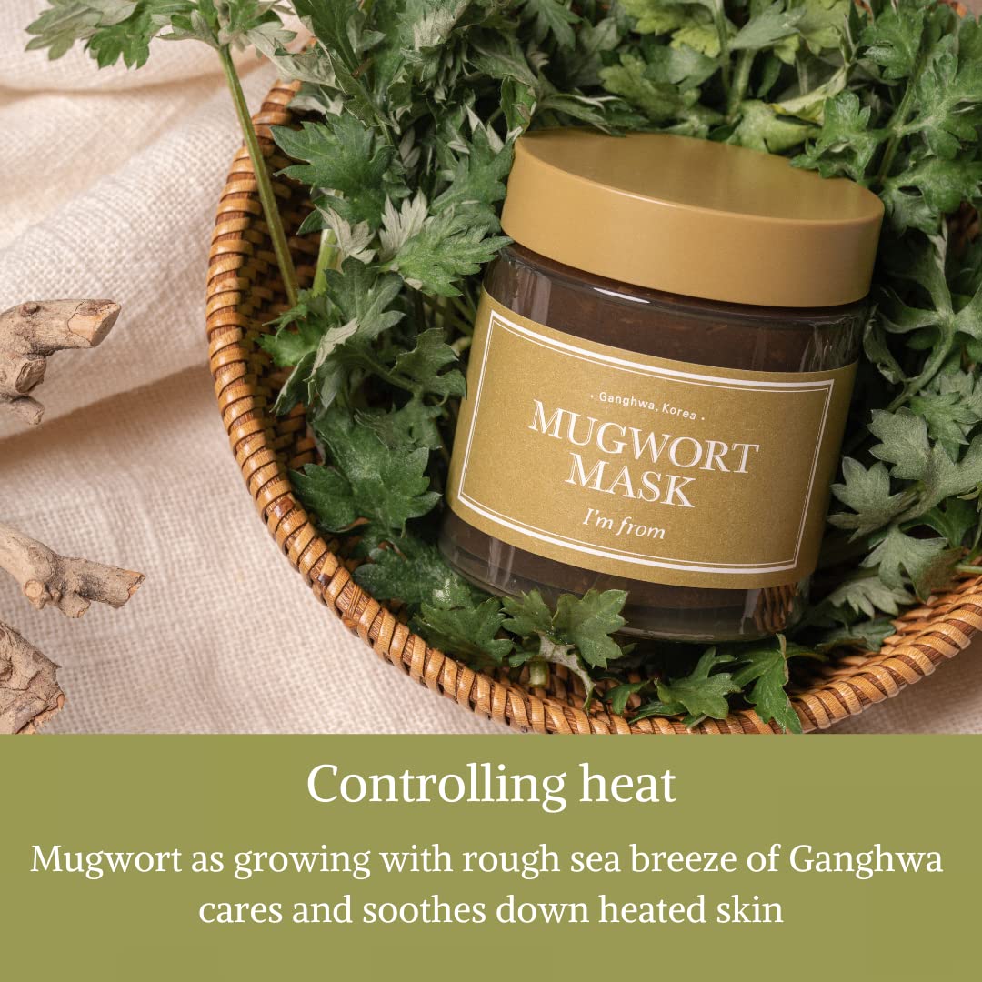 [I'M FROM] Mugwort Mask 3.88 fl oz | Natural Herb, Tea tree, Wash-off, Cooling and fast Soothing Breakouts, for Sensitive skin Beauty & Personal Care I'm from