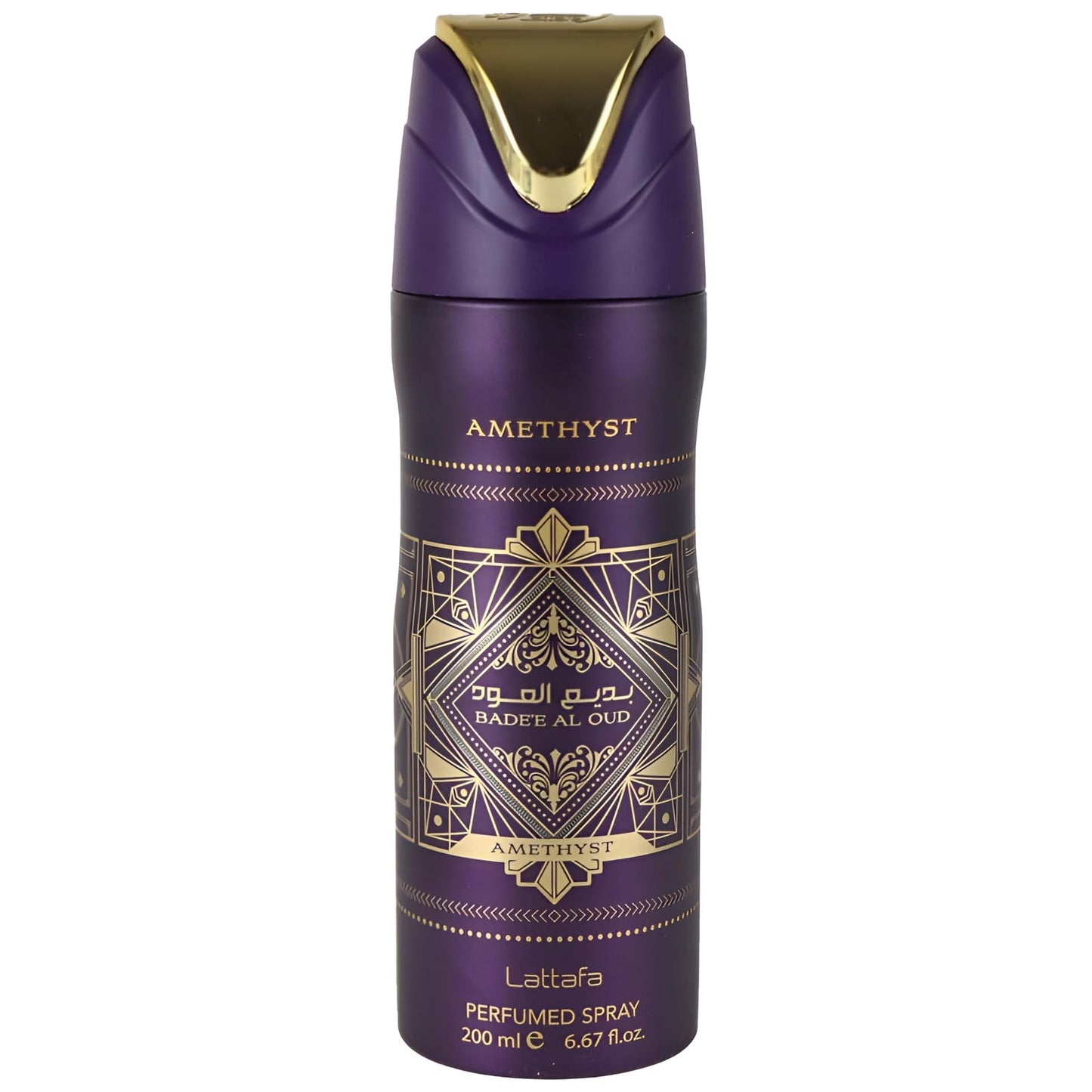 Lattafa Bade'e Al Oud Amethyst - Floral, Spicy, Woody, Sweet - Perfumed Deodorant Spray for Unisex, 6.67 Ounce / 200 ml Beauty and Personal Care Lattafa