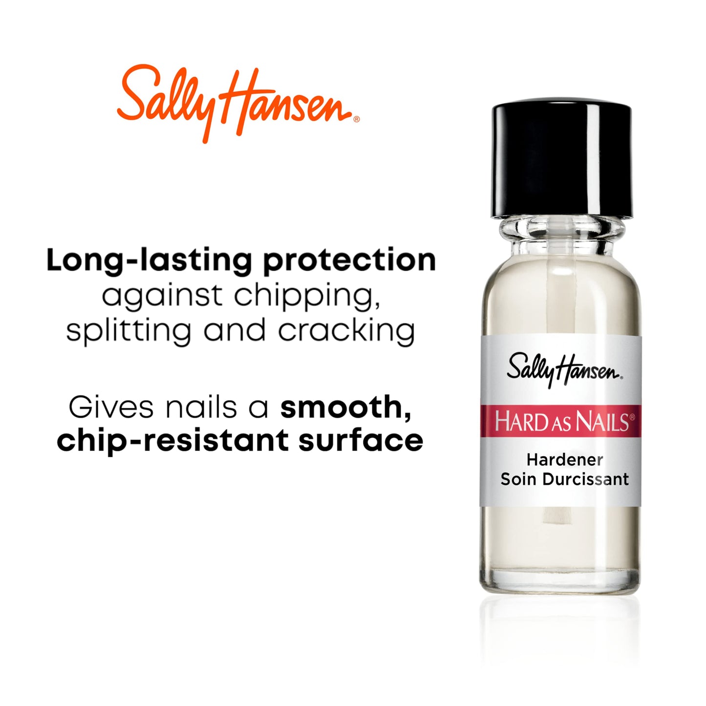 Sally Hansen Hard As Nails® Nail Hardener, Clear, Strengthener, 1 Count, 0.45 Oz , Nail Strengthener, Nail Strengthening Polish Beauty & Personal Care Sally Hansen