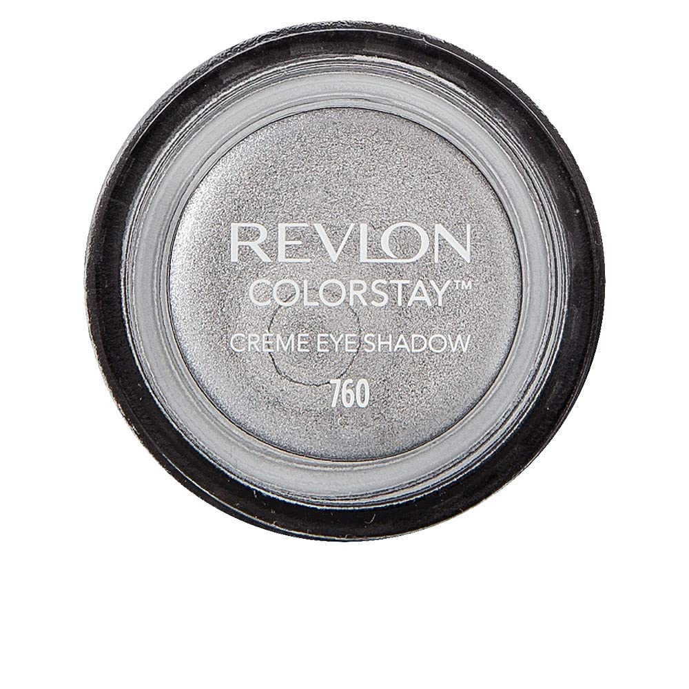 REVLON Colorstay Creme Eye Shadow, Longwear Blendable Matte or Shimmer Eye Makeup with Applicator Brush in Silver, Earl Grey (760), 0.18 Ounce (Pack Beauty & Personal Care REVLON