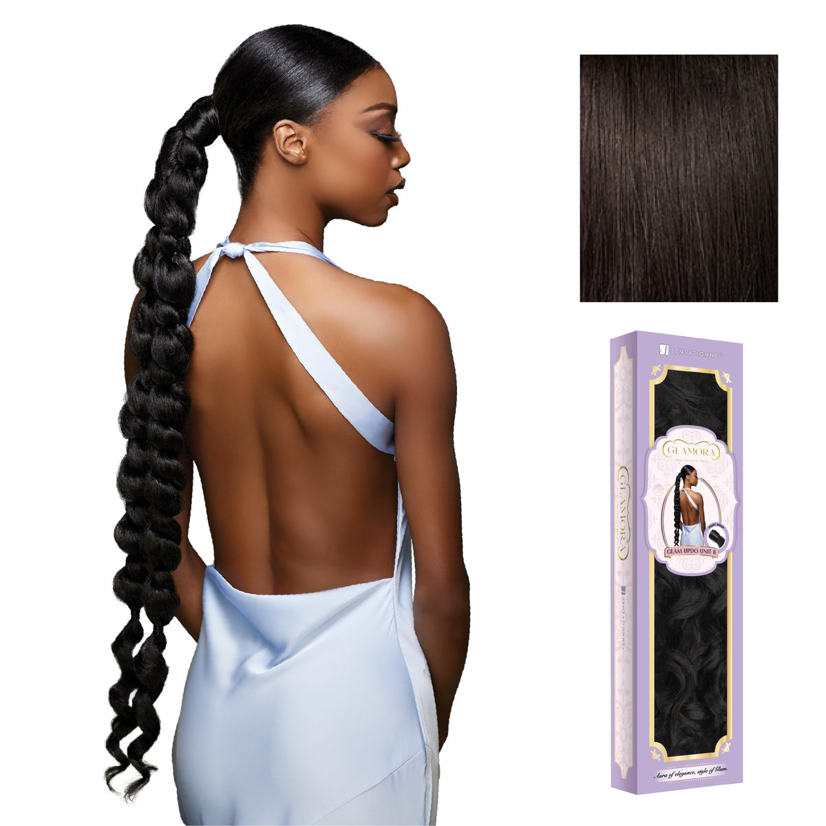 Sensationnel Glamora Glam Updo Hairextension-Unit 8,2 DARKBROWN