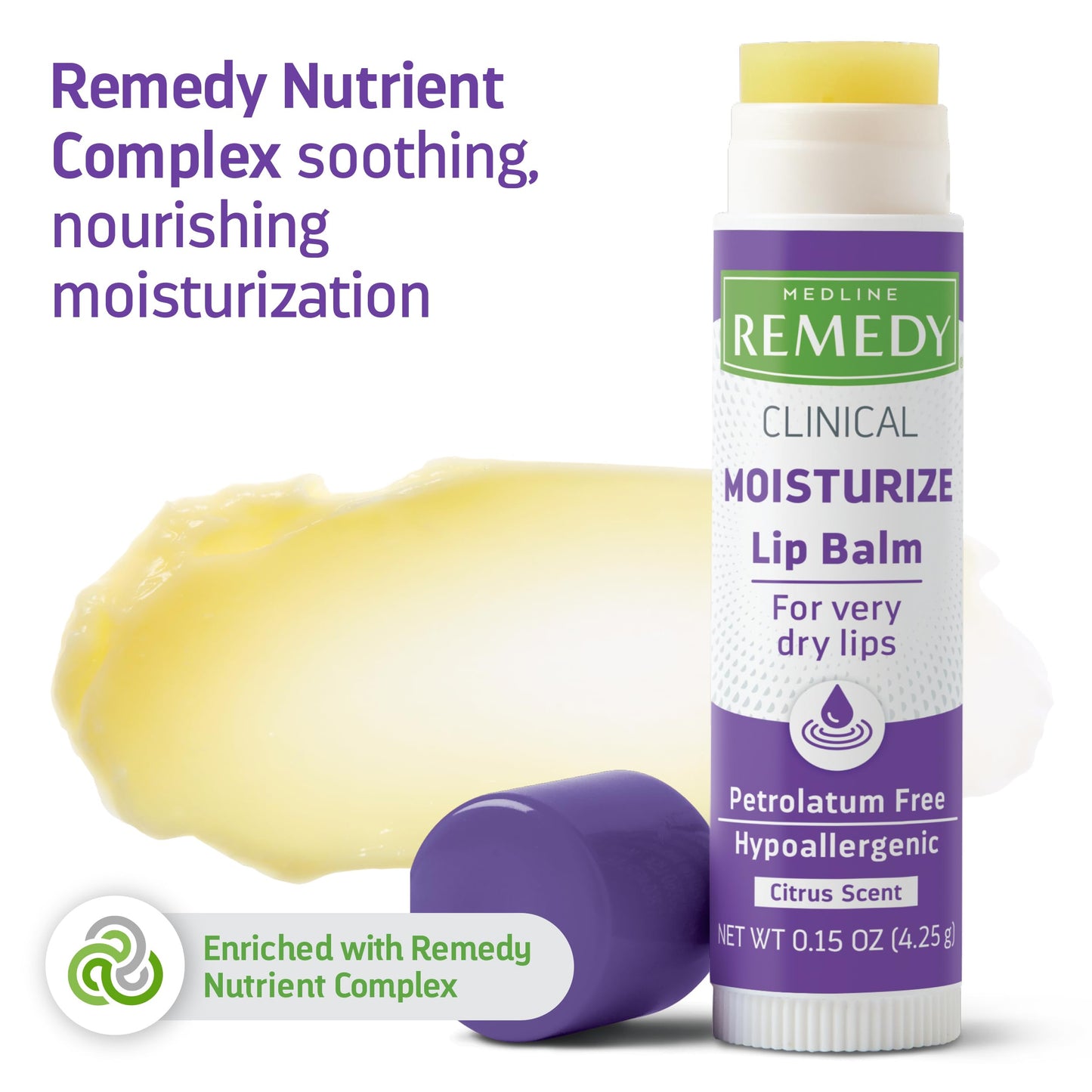 Medline Remedy Clinical Lip Balm, Moisturizing Soothing Formula for Dry Chapped Lips, 0.15 oz., Pack of 36 Beauty and Personal Care Medline