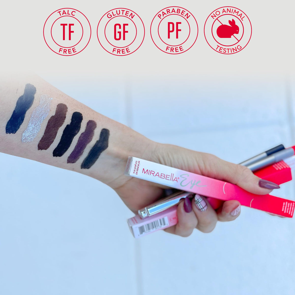 Mirabella Retractable Eye Definer Gel Eyeliner Pencil, Richly Pigmented Color Eyeliner Offers All-Day Wear for Precise and Sultry Looks with Hydrating