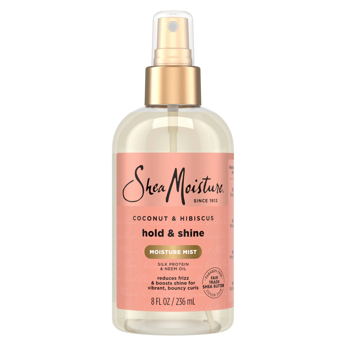 SheaMoisture Hold and Shine Moisture Mist Coconut and Hibiscus for Thick, Curly Hair for Frizz Control 8 oz Beauty & Personal Care SheaMoisture