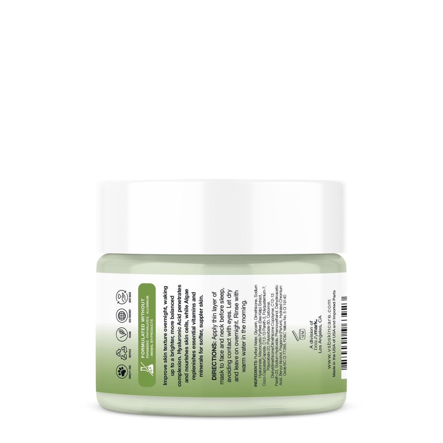 VITAMINS AND SEA BEAUTY Bouncy Sleep Mask with Sea Kelp + Hyaluronic Acid, 6 fl oz Beauty & Personal Care VITAMINS AND SEA BEAUTY