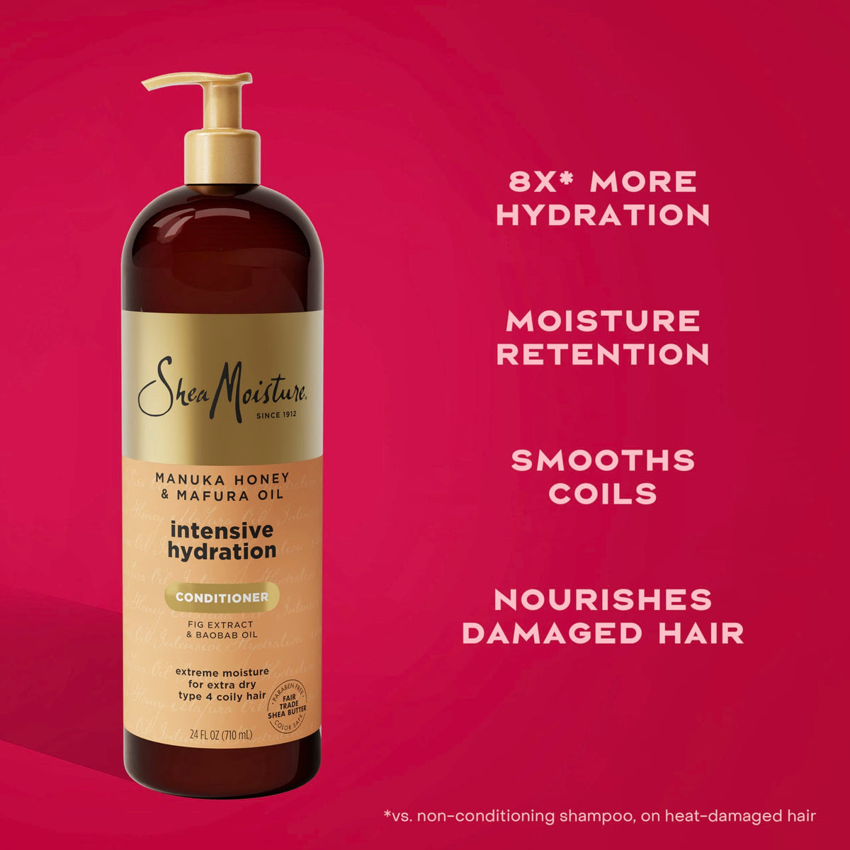 SheaMoisture Intensive Hydration Conditioner Manuka Honey & Mafura Oil for Extra Dry, Damaged Hair, Paraben-Free 24 oz Beauty & Personal Care SheaMoisture