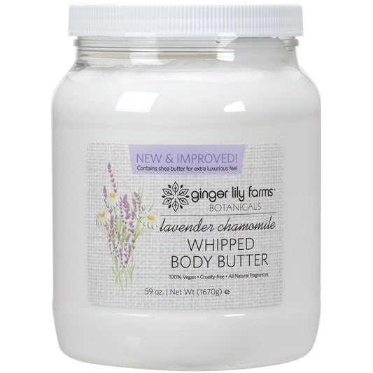 Ginger Lily Farms Botanicals Whipped Body Butter for Dry Skin, Ultra-Hydrating, 100% Vegan & Cruelty-Free, Lavender Chamomile, 59 Ounces Beauty & Personal Care Ginger Lily Farms