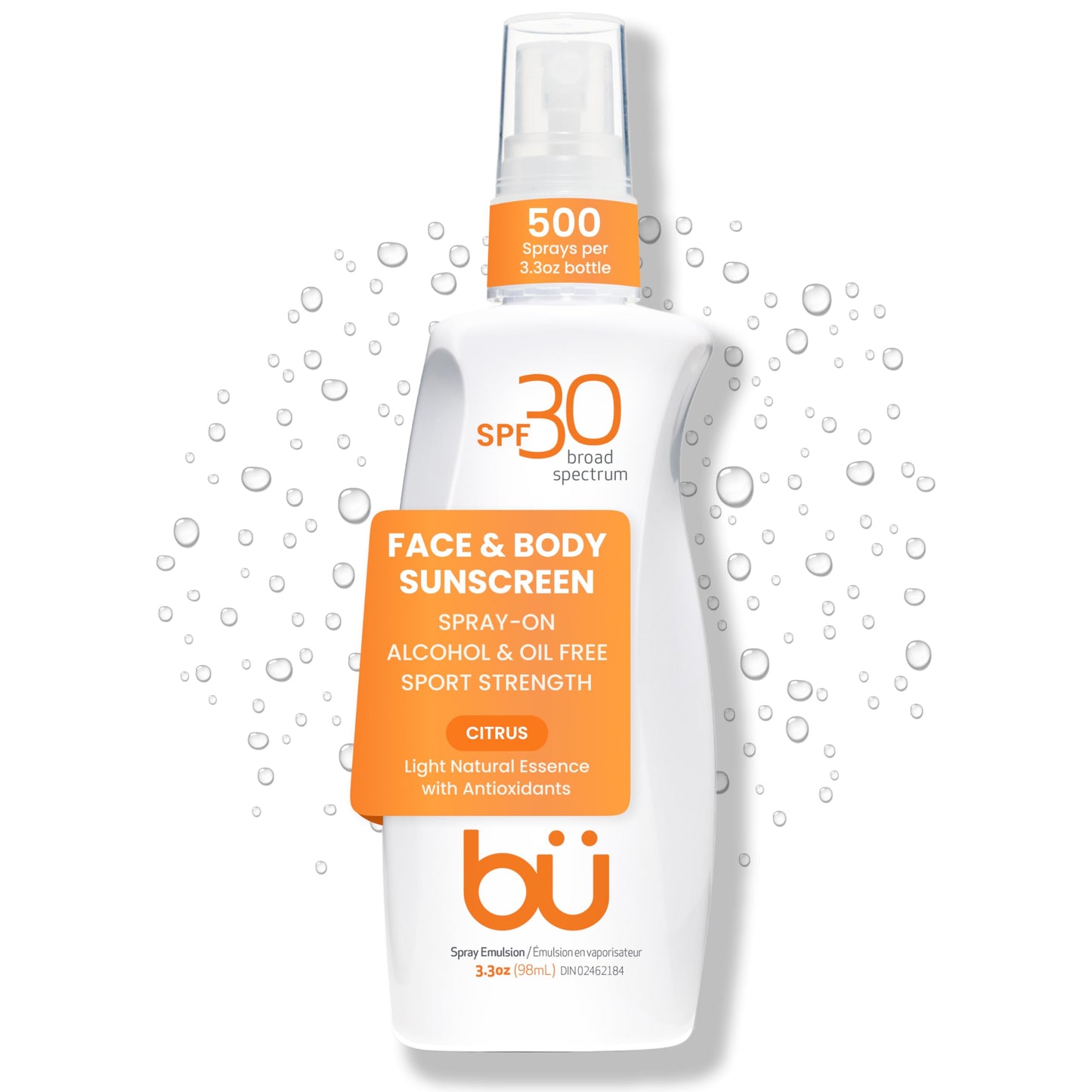 BU SPF 30 Sunscreen Spray for Face and Body, Non Aerosol Spray, Clear WOWmist, TSA Travel Size Sunblock, Oil Free and Water Resistant for Sensitive Beauty & Personal Care bü