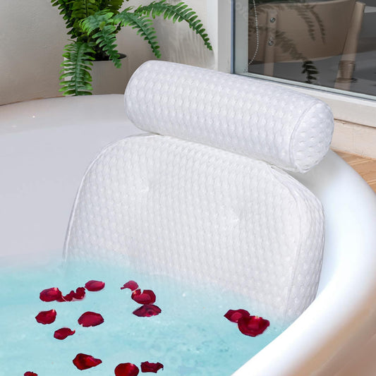 Bath Pillow for Bathtub Support Neck,Head and Back with Non-Slip Suction Cups and Comfortabl 4D AirenMesh Bathtub Pillow for Women & Men Beauty and Personal Care Fitheaven