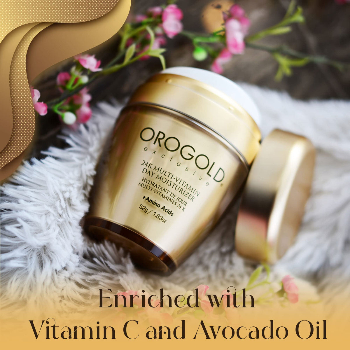 Orogold 24K Multi-Vitamin Day Moisturizer with Amino Acids, Day Cream with Vitamin C, Vitamin A and Vitamin E, 52 G / 1.83 Oz. Beauty & Personal Care Orogold