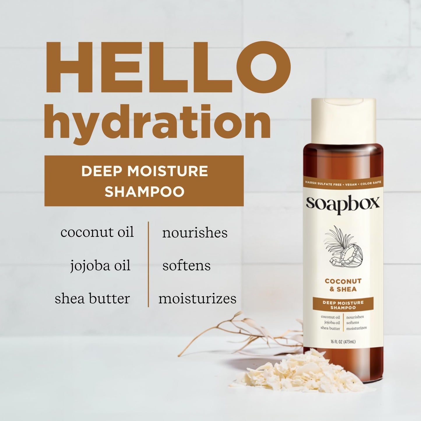 Soapbox Coconut & Shea Shampoo & Conditioner Set, For Dry, Damaged Hair - Nourishes & Moisturizes Hair - Clean Ingredients Free of Harsh Chemicals Beauty & Personal Care Soapbox