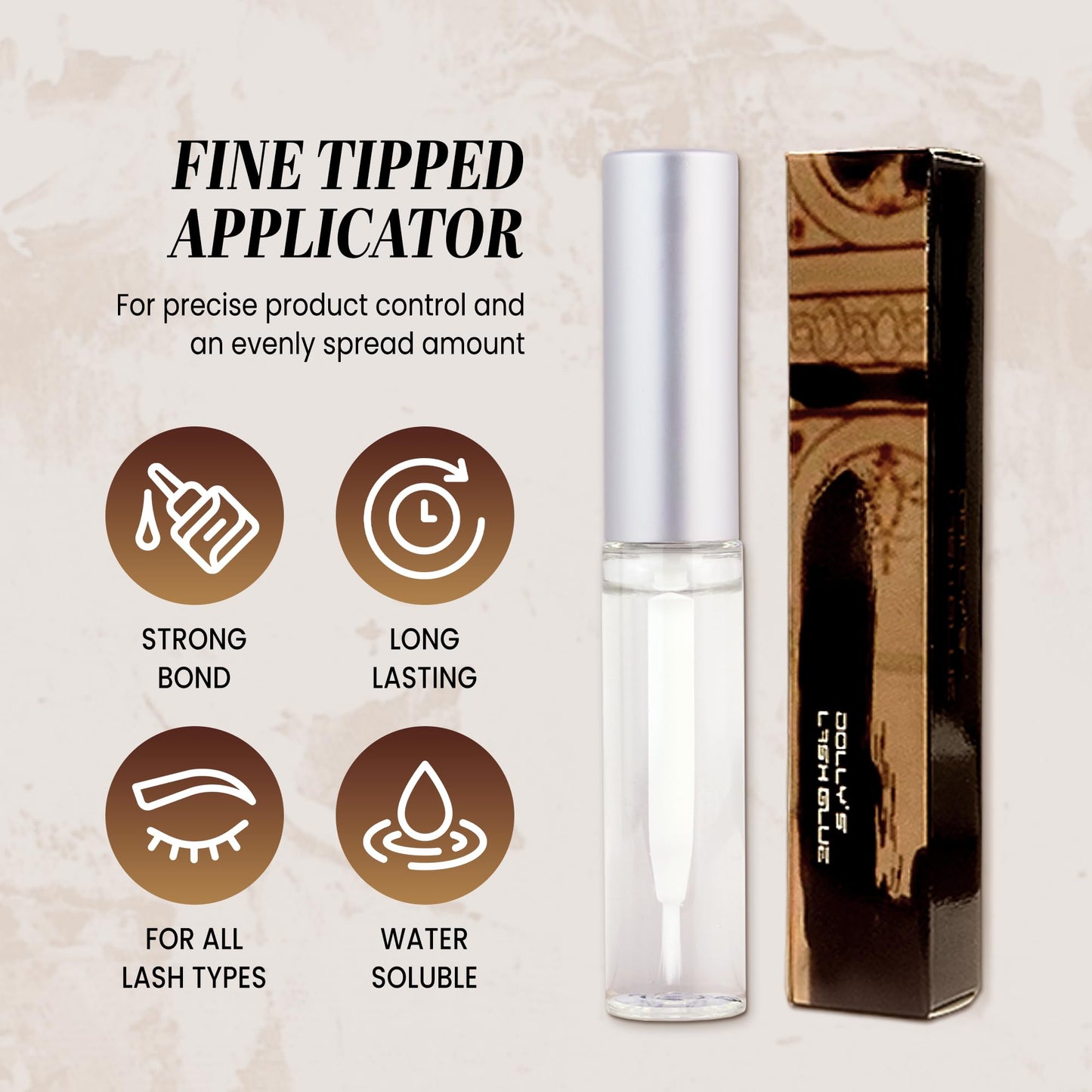 Dolly's Lash Premium Eyelash Extension Glue Bottle Natural, Long-Lasting, Strong Hold (5 mL) 2 Pieces Beauty & Personal Care PANA