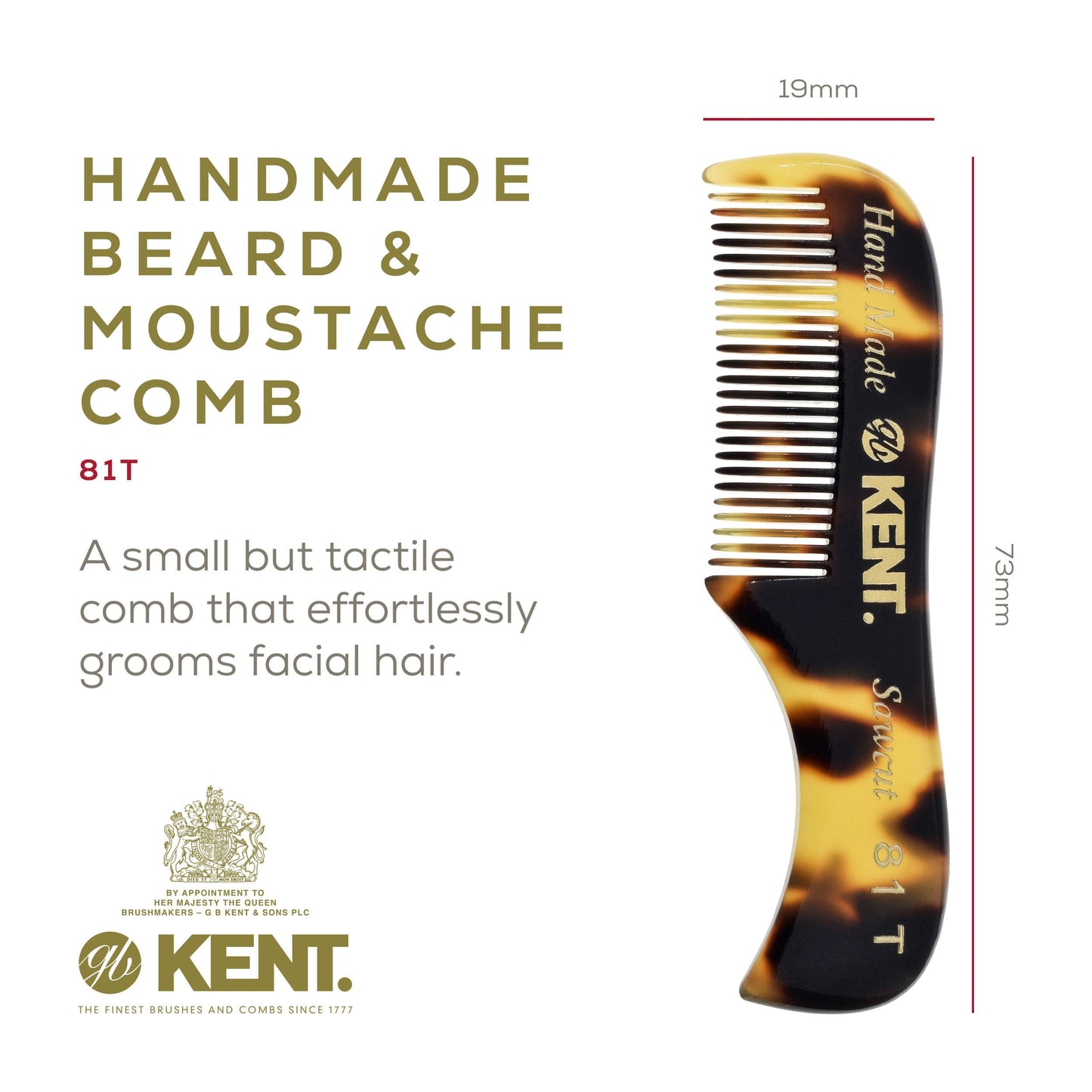 Kent Set Men's Hair Pocket Combs, 81T X-Small, 20T Fine Tooth Folding Comb. Best Hair, Beard and Mustache Grooming Kit for Travel and Home Care Beauty and Personal Care KENT