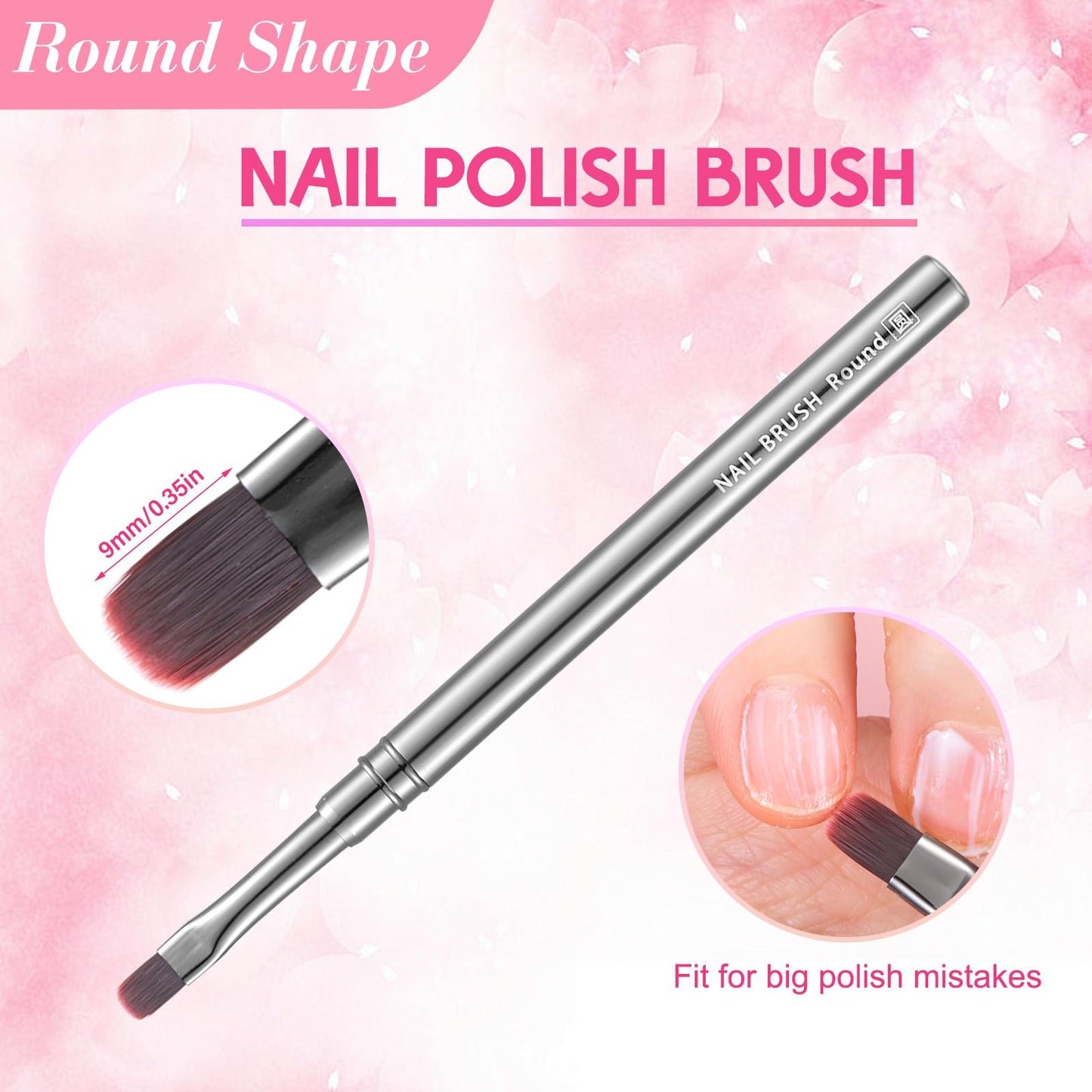 INENK Nail Art Clean Up Brushes,Nail Brushes for Cleaning Polish Mistakes on the Cuticles, Acetone Resistant Nail Brush, Fingernail Cleaning Brushes Beauty and Personal Care INENK