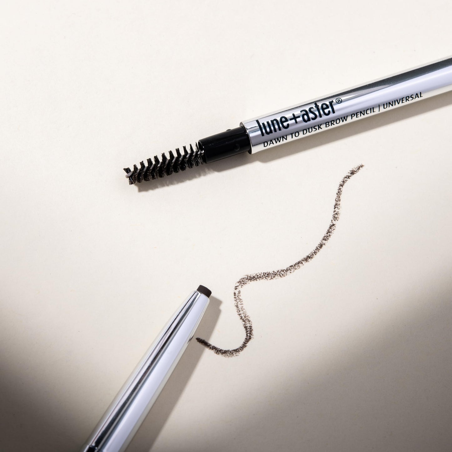 Lune+Aster Brow Pencil | Universal Eyebrow Pencil With Spoolie Brush. Longwear Formula. No Sharpening Required. Vegan & Gluten Free - Brown Beauty & Personal Care Lune+Aster