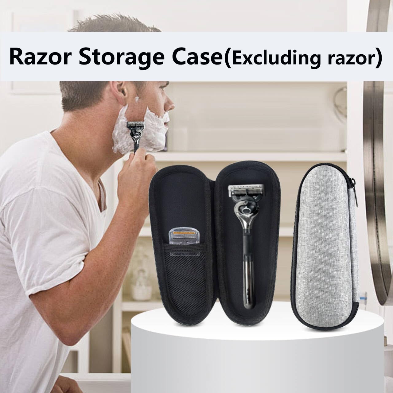 ZLiT Travel Carrying Case for Gillette Fusion5 Razor Portable Storage Bag (Grey) Beauty and Personal Care ZLiT